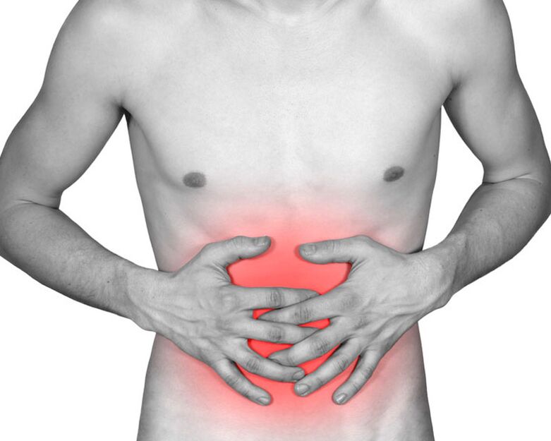 Dolor abdominal por presencia de parásitos en el cuerpo.